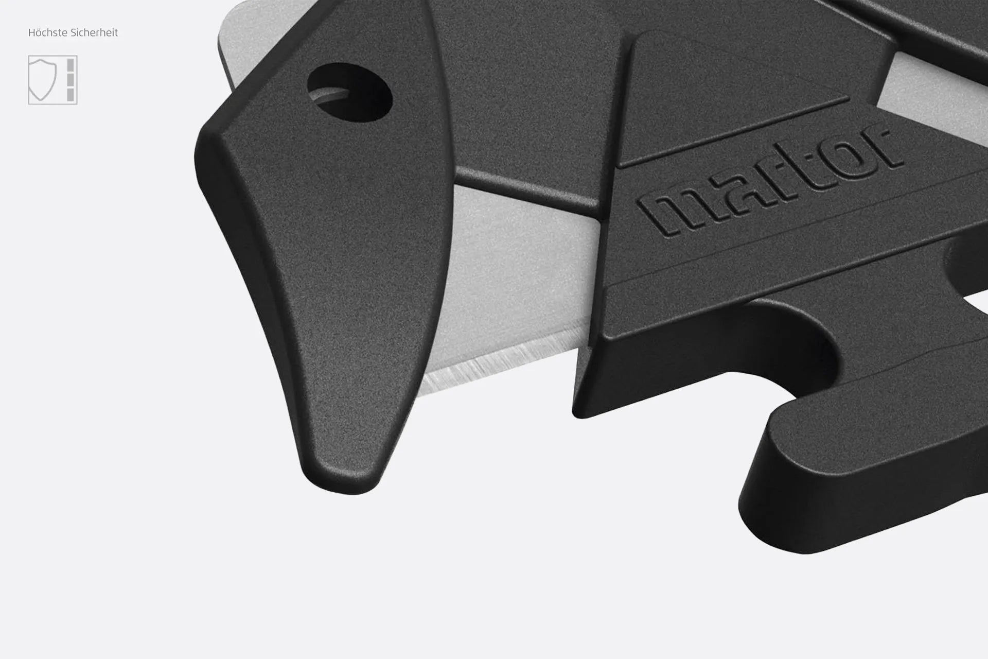 Martor SECUMAX 350 – Schneidkopf mit verdeckt liegender Klinge, Sicherheitsstufe „höchste Sicherheit", SICHERHEITSCUTTER.DE